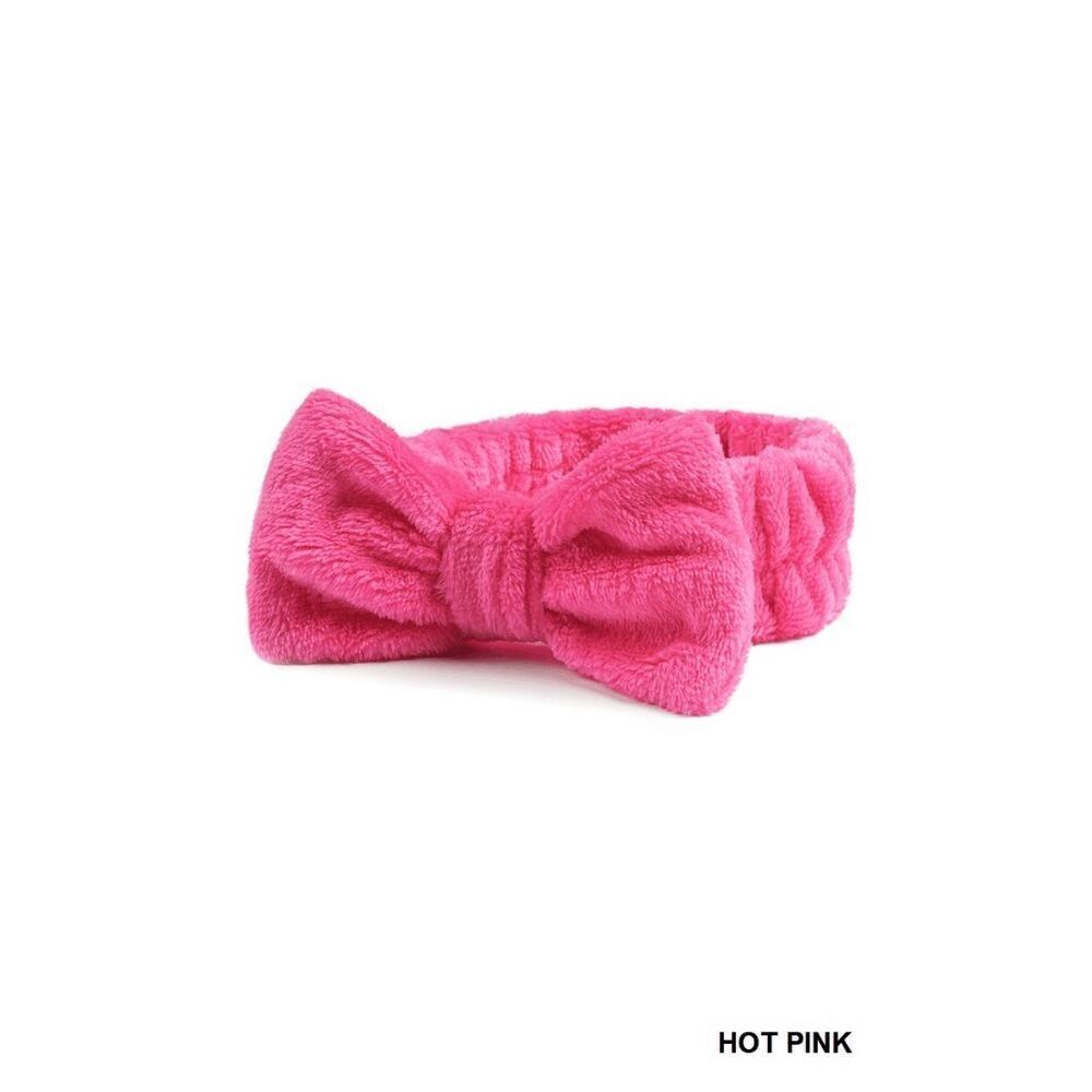 Soft Plush Bowknot Spa Headband
